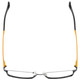 Top View of Eyebobs Protractor Designer Reading Glasses Gun Metal Black Mustard Yellow 54 mm