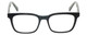 Front View of Eyebobs C See Through Designer Reading Eye Glasses with Custom Left and Right Powered Lenses in Gloss Black Mosaic White Snakeskin Unisex Square Full Rim Acetate 52 mm