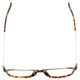 Top View of Eyebobs Schmoozer Designer Reading Eye Glasses with Custom Left and Right Powered Lenses in Tortoise Havana Brown Gold Silver Unisex Square Full Rim Acetate 52 mm