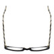 Top View of Eyebobs Thick Eye Designer Reading Glasses Gloss Black Mosaic Crystal White 50mm