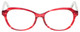 Front View of Eyebobs CPA 2738-01 Designer Reading Eye Glasses with Custom Cut Powered Lenses in Red Crystal Ladies Cateye Full Rim Acetate 51 mm