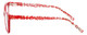 Side View of Eyebobs Florence 2746-01 Designer Progressive Lens Blue Light Blocking Eyeglasses in Red Crystal Ladies Cateye Full Rim Acetate 47 mm