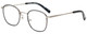 Profile View of Eyebobs Inside 3174-00 Unisex Square Designer Reading Glasses Black Silver 48 mm