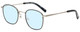 Profile View of Eyebobs Inside 3174-00 Designer Progressive Lens Blue Light Blocking Eyeglasses in Black Silver Unisex Square Full Rim Metal 48 mm
