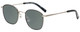 Profile View of Eyebobs Inside 3174-00 Designer Polarized Sunglasses with Custom Cut Smoke Grey Lenses in Black Silver Unisex Square Full Rim Metal 48 mm