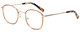 Profile View of Eyebobs Inside 3174-06 Designer Reading Eye Glasses with Custom Cut Powered Lenses in Orange Tortoise Havana Gold Unisex Square Full Rim Metal 48 mm
