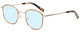 Profile View of Eyebobs Inside 3174-06 Designer Progressive Lens Blue Light Blocking Eyeglasses in Orange Tortoise Havana Gold Unisex Square Full Rim Metal 48 mm