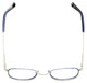 Top View of Eyebobs Inside 3174-10 Unisex Square Designer Reading Glasses Blue Silver 48 mm