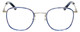 Front View of Eyebobs Inside 3174-10 Designer Reading Eye Glasses with Custom Cut Powered Lenses in Blue Silver Unisex Square Full Rim Metal 48 mm