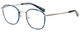 Profile View of Eyebobs Outside 3172-10 Designer Blue Light Blocking Eyeglasses in Blue Silver Unisex Round Full Rim Metal 47 mm