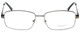 Front View of Enhance EN3858 Designer Reading Eye Glasses with Custom Cut Powered Lenses in Gunmetal Silver Mens Rectangle Full Rim Metal 63 mm