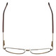 Top View of Enhance EN3920 Designer Progressive Lens Blue Light Blocking Eyeglasses in Matte Coffee Brown Mens Square Full Rim Metal 59 mm