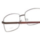Close Up View of Enhance Mens BIG & TALL EN4053-SBR-61 mm Designer Reading Glasses in Shiny Brown