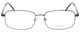 Front View of Enhance Mens BIG&TALL EN4106-BRW-60mm Metal Designer Reading Glasses Shiny Brown