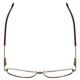 Top View of Enhance EN4106 Designer Reading Eye Glasses with Custom Cut Powered Lenses in Brown Mens Rectangle Full Rim Metal 63 mm