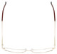 Top View of Enhance Mens BIG&TALL EN4106-GLD-60 mm Metal Designer Reading Glasses Shiny Gold