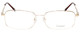 Front View of Enhance EN4106 Designer Reading Eye Glasses with Custom Cut Powered Lenses in Gold Mens Rectangle Full Rim Metal 60 mm