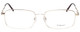 Front View of Enhance EN4106 Designer Reading Eye Glasses with Custom Cut Powered Lenses in Gold Mens Rectangle Full Rim Metal 63 mm