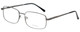 Profile View of Enhance Mens BIG & TALL EN4106-GUN-60mm Metal Designer Reading Glasses Gun Metal