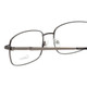 Close Up View of Enhance EN4106 Designer Reading Eye Glasses with Custom Cut Powered Lenses in Gunmetal Silver Mens Rectangle Full Rim Metal 60 mm