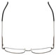 Top View of Enhance EN4106 Designer Reading Eye Glasses with Custom Cut Powered Lenses in Gunmetal Silver Mens Rectangle Full Rim Metal 60 mm