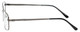 Side View of Enhance EN4106 Designer Progressive Lens Blue Light Blocking Eyeglasses in Gunmetal Silver Mens Rectangle Full Rim Metal 60 mm
