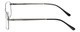 Side View of Enhance EN4106 Designer Blue Light Blocking Eyeglasses in Gunmetal Silver Mens Rectangle Full Rim Metal 63 mm