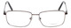 Front View of Enhance Mens BIG&TALL EN4161-BRW-60mm Metal Designer Reading Glasses Shiny Brown