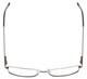 Top View of Enhance Mens BIG&TALL EN4161-BRW-60mm Metal Designer Reading Glasses Shiny Brown
