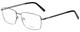 Profile View of Enhance Mens BIG & TALL EN4161-GUN-60mm Metal Designer Reading Glasses Gun Metal