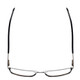 Top View of Enhance EN4172 Designer Reading Eye Glasses with Custom Cut Powered Lenses in Matte Gunmetal Black Mens Rectangle Full Rim Metal 59 mm
