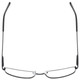 Top View of Enhance EN4182 Designer Reading Eye Glasses with Custom Cut Powered Lenses in Satin Black Mens Rectangle Full Rim Metal 60 mm