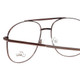Close Up View of Jubilee Mens Aviator BIG & TALL J-5801 58mm Metal Designer Reading Glasses Brown