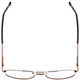 Top View of Jubilee J5801 Designer Reading Eye Glasses with Custom Cut Powered Lenses in Brown Mens Aviator Full Rim Metal 58 mm
