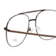 Close Up View of Jubilee Mens Aviator BIG & TALL J-5801 62mm Metal Designer Reading Glasses Brown