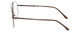 Side View of Jubilee J5801 Designer Progressive Lens Blue Light Blocking Eyeglasses in Brown Mens Aviator Full Rim Metal 62 mm