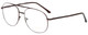 Profile View of Jubilee J5801 Designer Progressive Lens Blue Light Blocking Eyeglasses in Brown Mens Aviator Full Rim Metal 62 mm