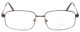 Front View of Jubilee Mens BIG&TALL J-5812-DBR-59 mm Metal Designer Reading Glasses Dark Brown