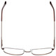 Top View of Jubilee Mens BIG&TALL J-5812-DBR-59 mm Metal Designer Reading Glasses Dark Brown