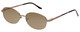 Profile View of Jubilee J5877 Designer Polarized Sunglasses with Custom Cut Amber Brown Lenses in Coffee Brown Mens Oval Full Rim Metal 59 mm