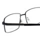 Close Up View of Jubilee Mens BIG & TALL J-5914-MBK-60 mm Designer Reading Glasses in Matte Black