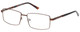 Profile View of Jubilee Mens BIG & TALL J-5914-MBR-60 mm Designer Reading Glasses in Matte Brown