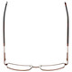Top View of Jubilee Mens BIG & TALL J-5914-MBR-60 mm Designer Reading Glasses in Matte Brown