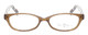 Front View of Vera Bradley KIDS Maya Designer Reading Eye Glasses with Custom Cut Powered Lenses in Buttercup Brown Ladies Cateye Full Rim Acetate 45 mm