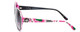 Side View of Vera Bradley Lillian Women's Sunglasses Black Priscilla Pink/Grey Gradient 57 mm