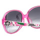 Close Up View of Vera Bradley Lillian Women's Sunglasses Black Priscilla Pink/Grey Gradient 57 mm