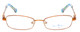 Front View of Vera Bradley KIDS Kacey Girl Reading Glasses Doodle Daisy Brown Blue Flower 46mm