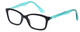 Profile View of Vera Bradley Meryl Designer Reading Glasses Black Crystal Blue Camo Floral 47 mm