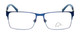 Front View of Ducks Unlimited Station Designer Reading Eye Glasses with Custom Cut Powered Lenses in Cobalt Blue Mens Rectangle Full Rim Metal 55 mm