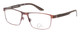 Profile View of Ducks Unlimited Spear Men Rectangle Full Rim Designer Reading Glasses Brown 56mm